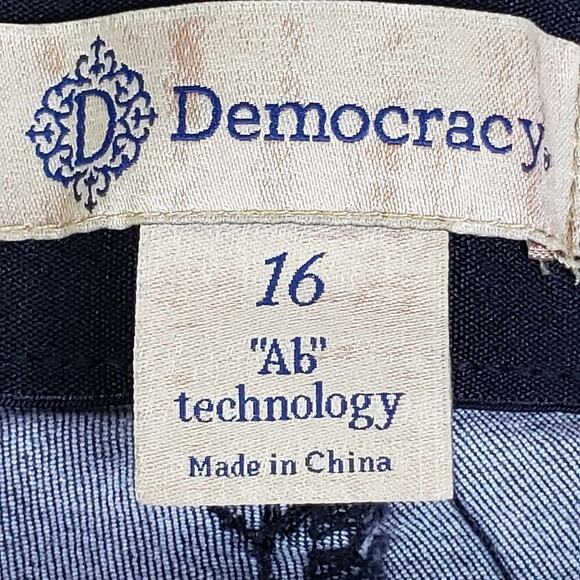 Democracy Jeans Womens Size 16 Gray Wash Ab Technology Skinny High Rise Raw Hem - Picture 8 of 11